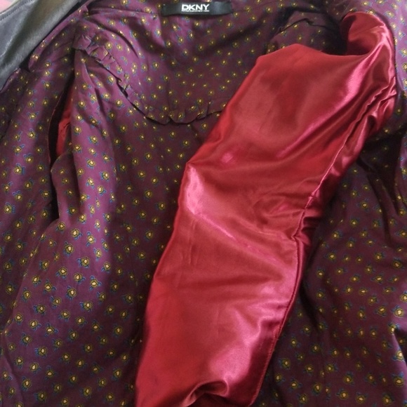 DKNY VINTAGE LEATHER JACKET OLD FASHION. - Picture 6 of 8